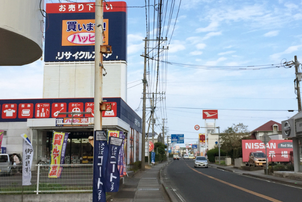 ⑥高校過ぎて車で2,3分で到着です。