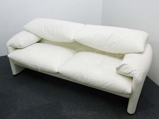 Cassina/カッシーナ・マラルンガ２Ｐ　白レザー美品♪大阪市でお買取です♪