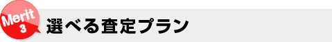 選べる査定プラン