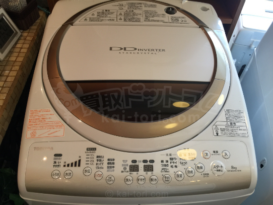 買取金額 16,000円 TOSHIBA/東芝 8．0kg 洗濯乾燥機  AW-80VME1 2014年製