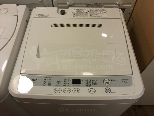 買取金額　3,000円　AQUA /アクア AQW-S45A-W  簡易乾燥機能付き洗濯機 4.5kg