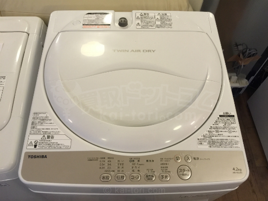 買取金額　￥6,000円　2016年製　TOSHIBA/東芝　全自動洗濯機　4.2kg　　AW-4S3