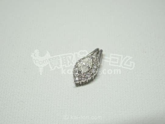 買取金額10,000円　プラチナPt900マーキスダイヤ0.3ct Iクラス ペンダントトップ