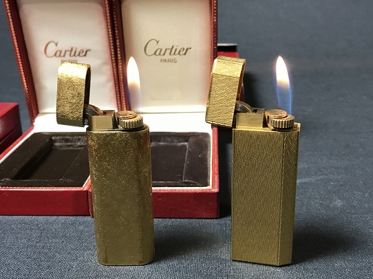 箱に色褪せあり【送料込】カルティエ Cartier ガスライター ライター2個セット