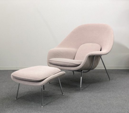 買取金額 280,000円 knoll/ノル Womb Chair and Ottoman ウームチェア＆オットマン リラックス エーロ・サーリネン ベージュ系