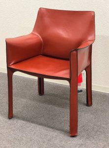 買取金額 50,000円 ■Cassina/カッシーナ■413 CAB　キャブ　アームチェア　赤茶　