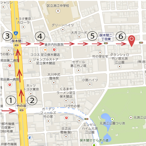 足立店の地図