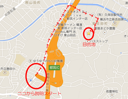 神奈川店の地図