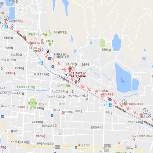 愛媛店の地図